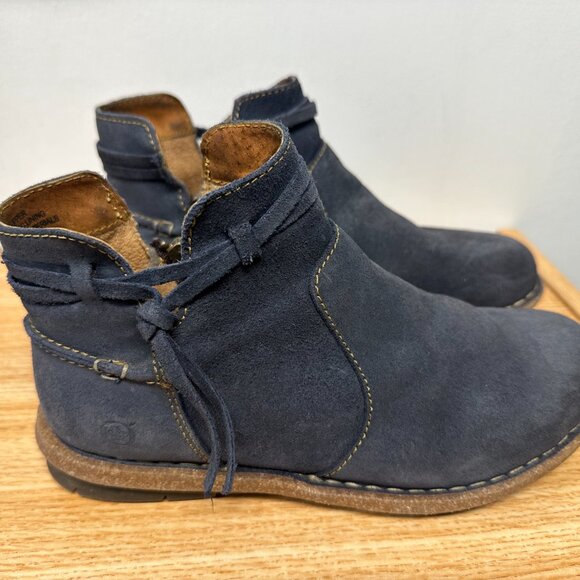 Born Leather Zip Side Ankle Boots - Picture 3 of 8